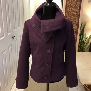 Vintage asymmetrical wool blend jacket